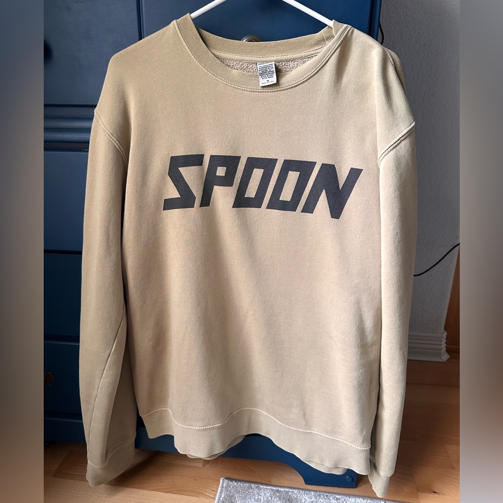 Spoon (the Band) Tan Crewneck Sweatshirt
